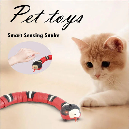 Multiple Color Smart Sensing Snake Interactive Cat Toys Automatic Cats Toys USB Charging Accessories Kitten Toy For Pet Dogs Toy